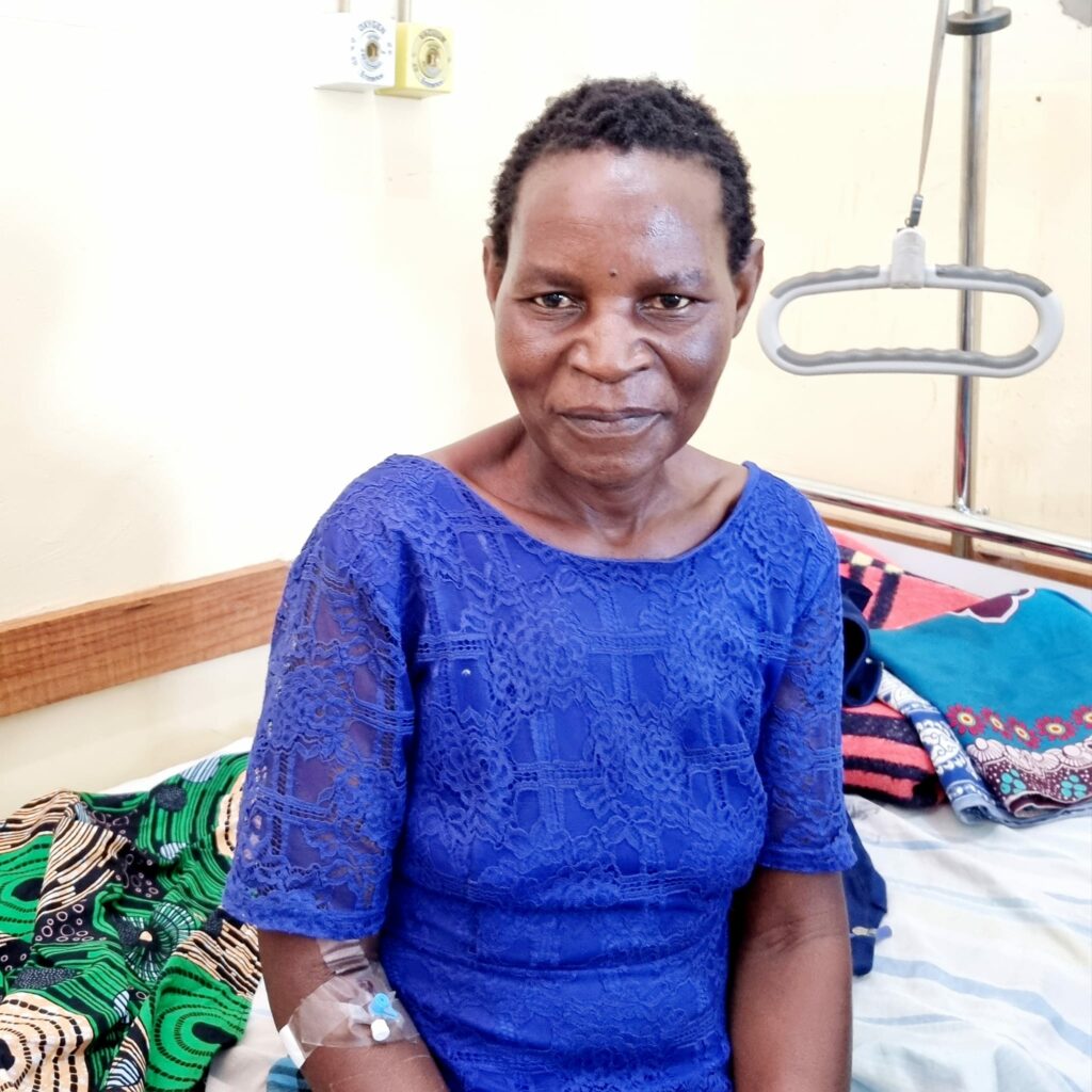 Woman who received emergency medicine care at Nkhoma.